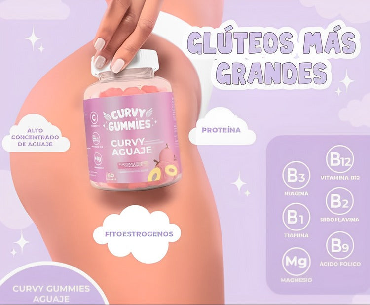 CURVY GUMMIES Aumenta, Moldea y Realza tu Figura de Forma Natural.