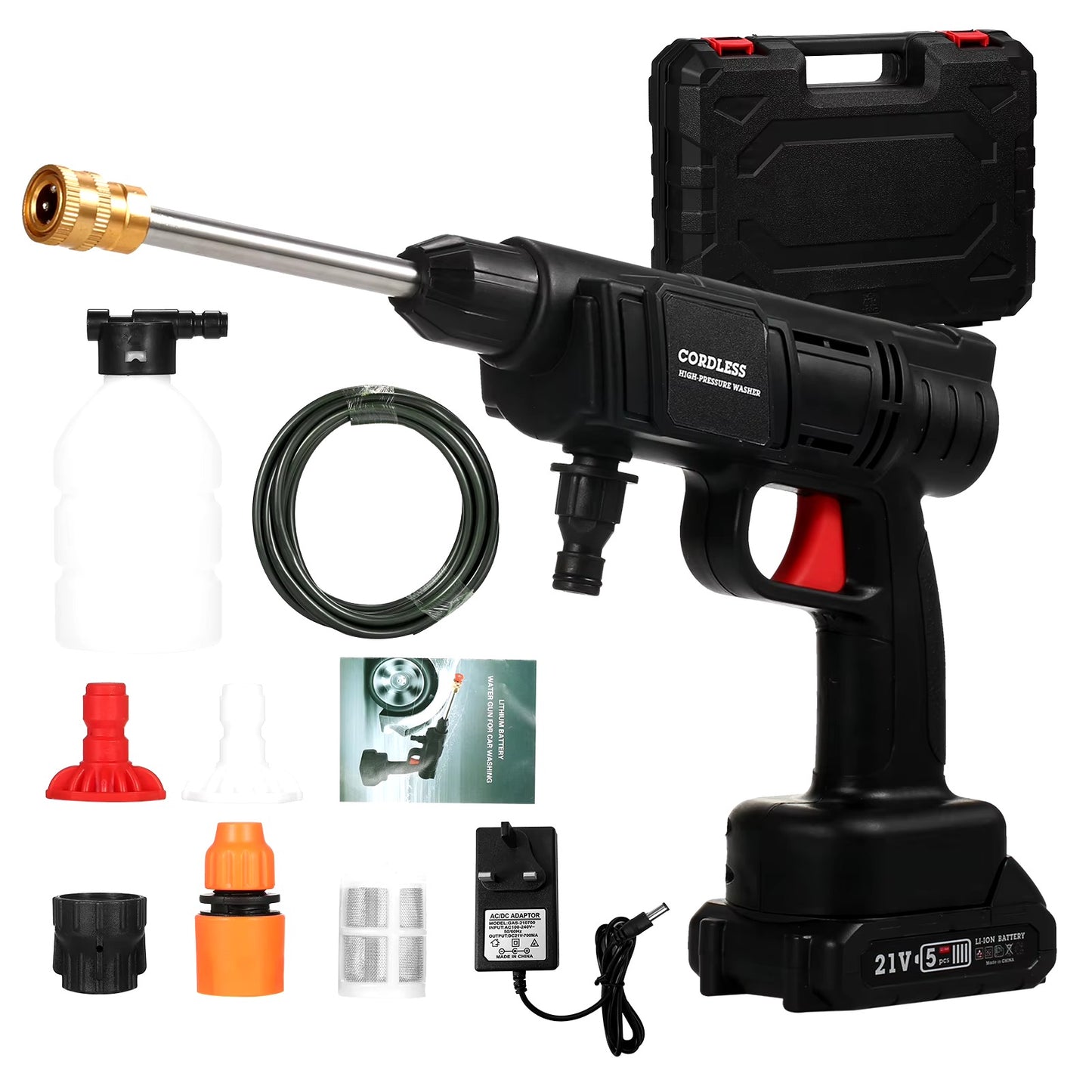 HIDROLAVADORA PORTÁTIL DE ALTA PRESIÓN INCLUYE BATERÍA DE 48V | + ENVÍO GRATIS