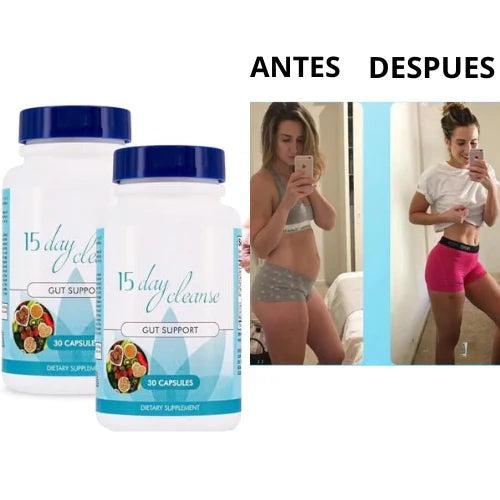 15 Day Cleanse  tratamiento natural  para un sistema digestivo saludable en tan solo 15 días. 🌿