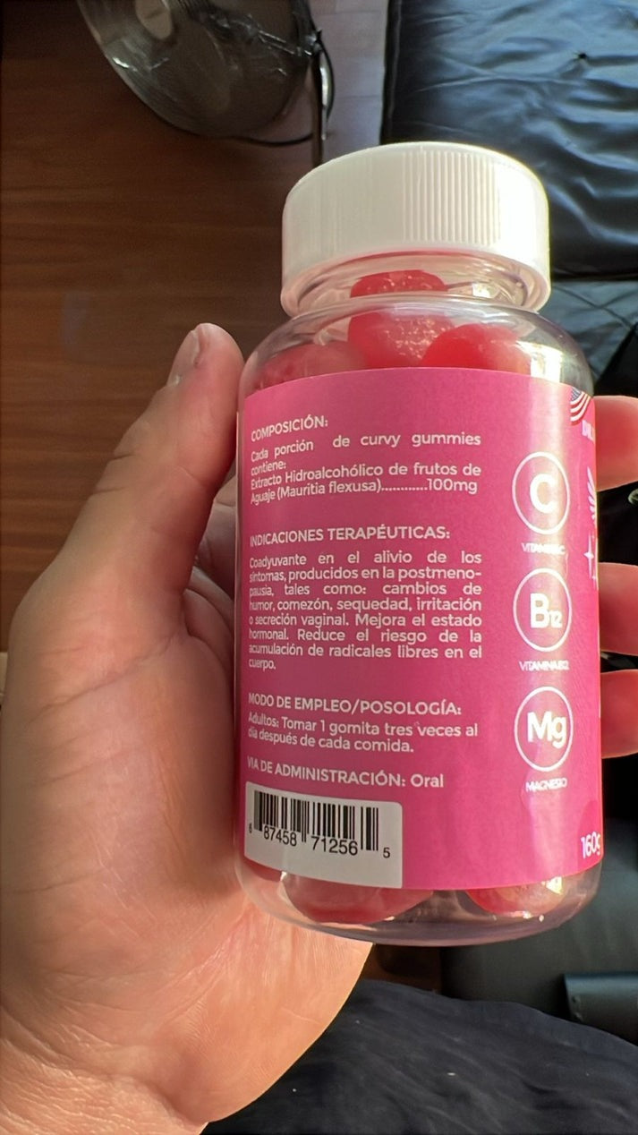 CURVY GUMMIES Aumenta, Moldea y Realza tu Figura de Forma Natural.