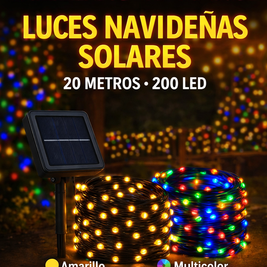 🎄 Luces Navideñas Solares 20 Metros – 200 LED