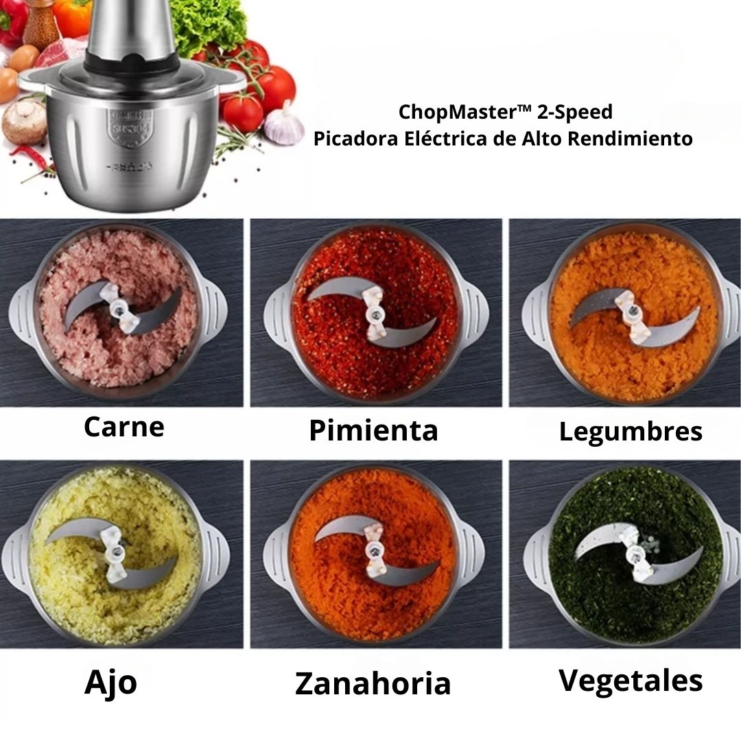 ChopMaster™ Picadora Eléctrica de Alto Rendimiento Potencia de 200W