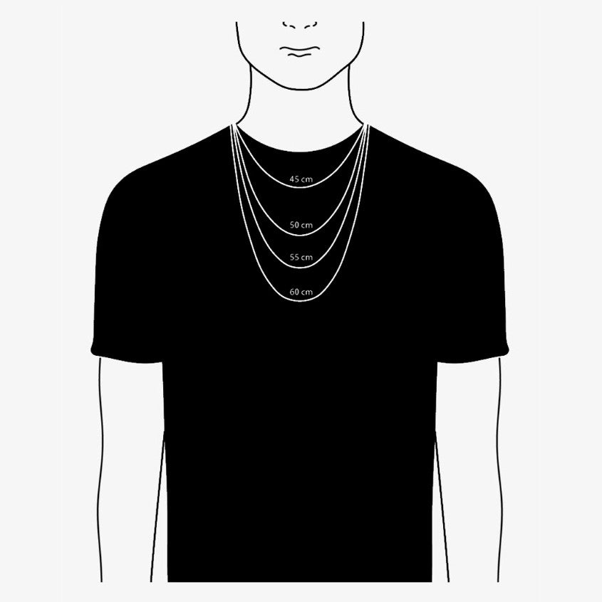 CADENA DE ACERO INOXIDABLE CON ZIRCON 45 CENTIMETROS .