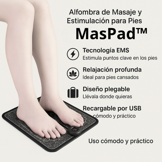 🦶 MasPad™ – Alfombra de Masaje y Estimulación para Pies 🦶