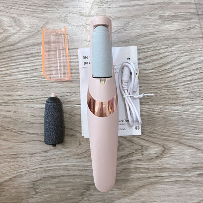 Lima Eléctrica para Pies Resecos Conexión USB con 2 velocidades - Rodillos de Repuesto y Luz LED