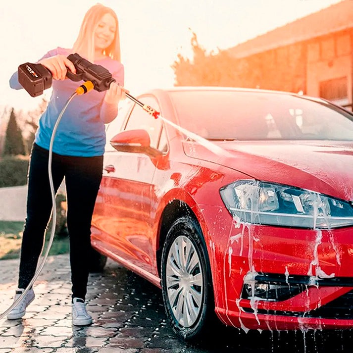 HIDROLAVADORA PORTÁTIL DE ALTA PRESIÓN INCLUYE BATERÍA DE 48V | + ENVÍO GRATIS