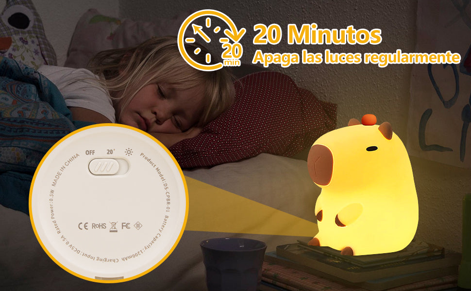 CapiLuz™ – La Lámpara Nocturna Más Tierna 🥰
