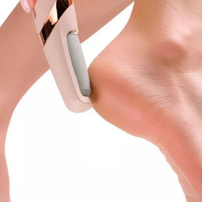 Lima Eléctrica para Pies Resecos Conexión USB con 2 velocidades - Rodillos de Repuesto y Luz LED