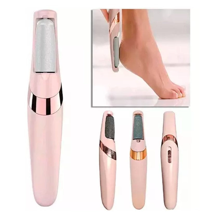 Lima Eléctrica para Pies Resecos Conexión USB con 2 velocidades - Rodillos de Repuesto y Luz LED