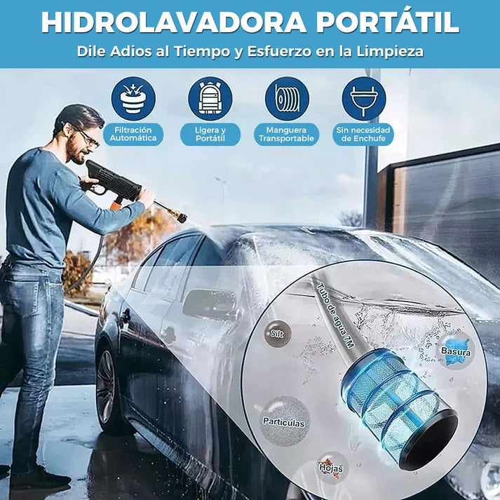 HIDROLAVADORA PORTÁTIL DE ALTA PRESIÓN INCLUYE BATERÍA DE 48V | + ENVÍO GRATIS