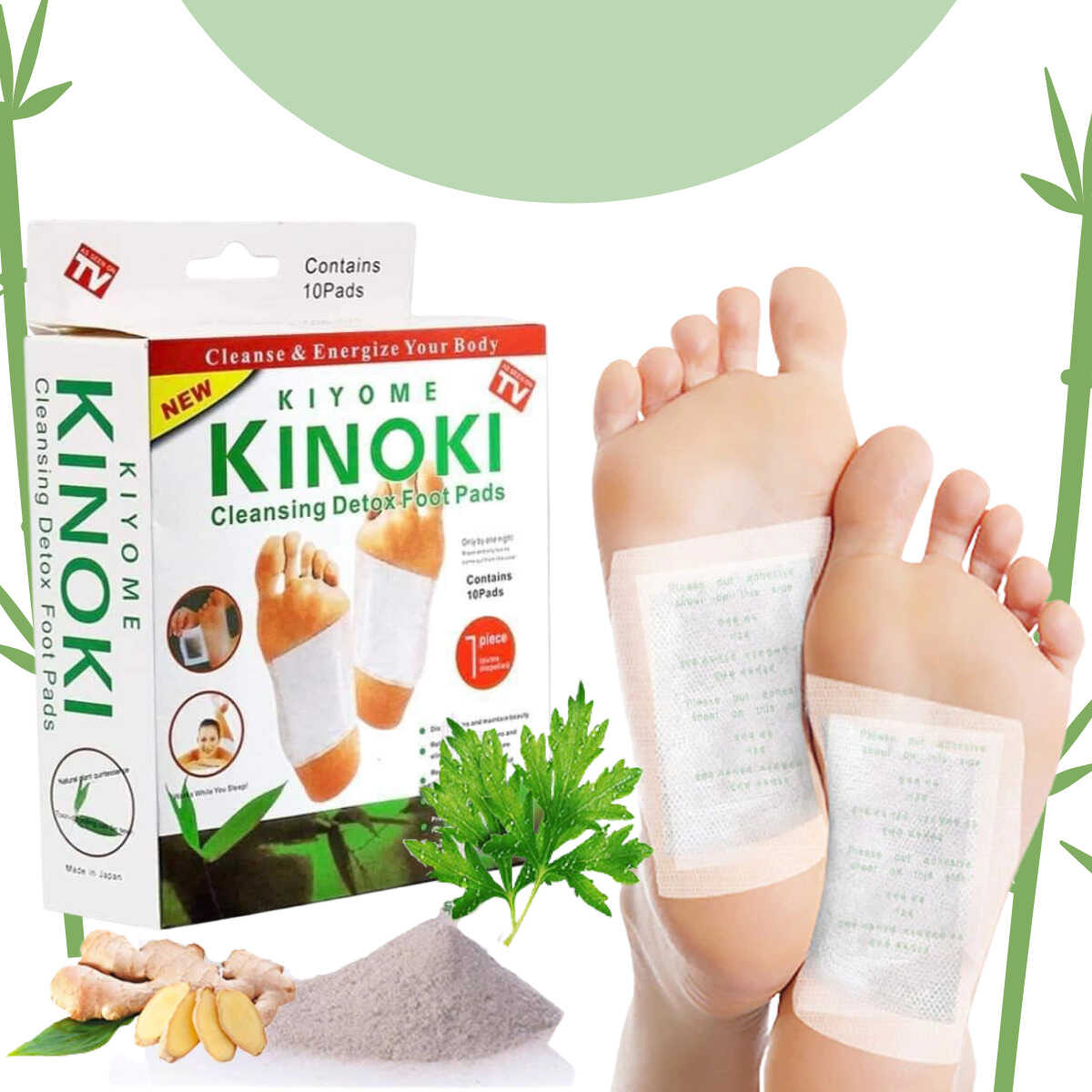 Parche Kinoki™ Desintoxicante para Pies: Purifica y renueva energía mientras duermes. ( 10 Parches)