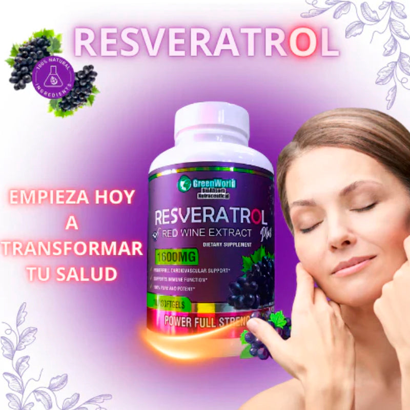Resveratrol Essence™ MEJORA LA EDAD DE LA PIEL -RETRASA EL ENVEJECIMIENTO Y MUCHO MÁS