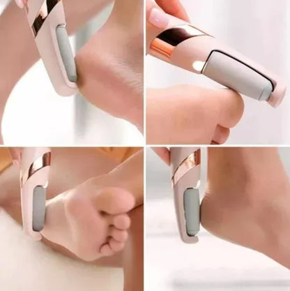 Lima Eléctrica para Pies Resecos Conexión USB con 2 velocidades - Rodillos de Repuesto y Luz LED