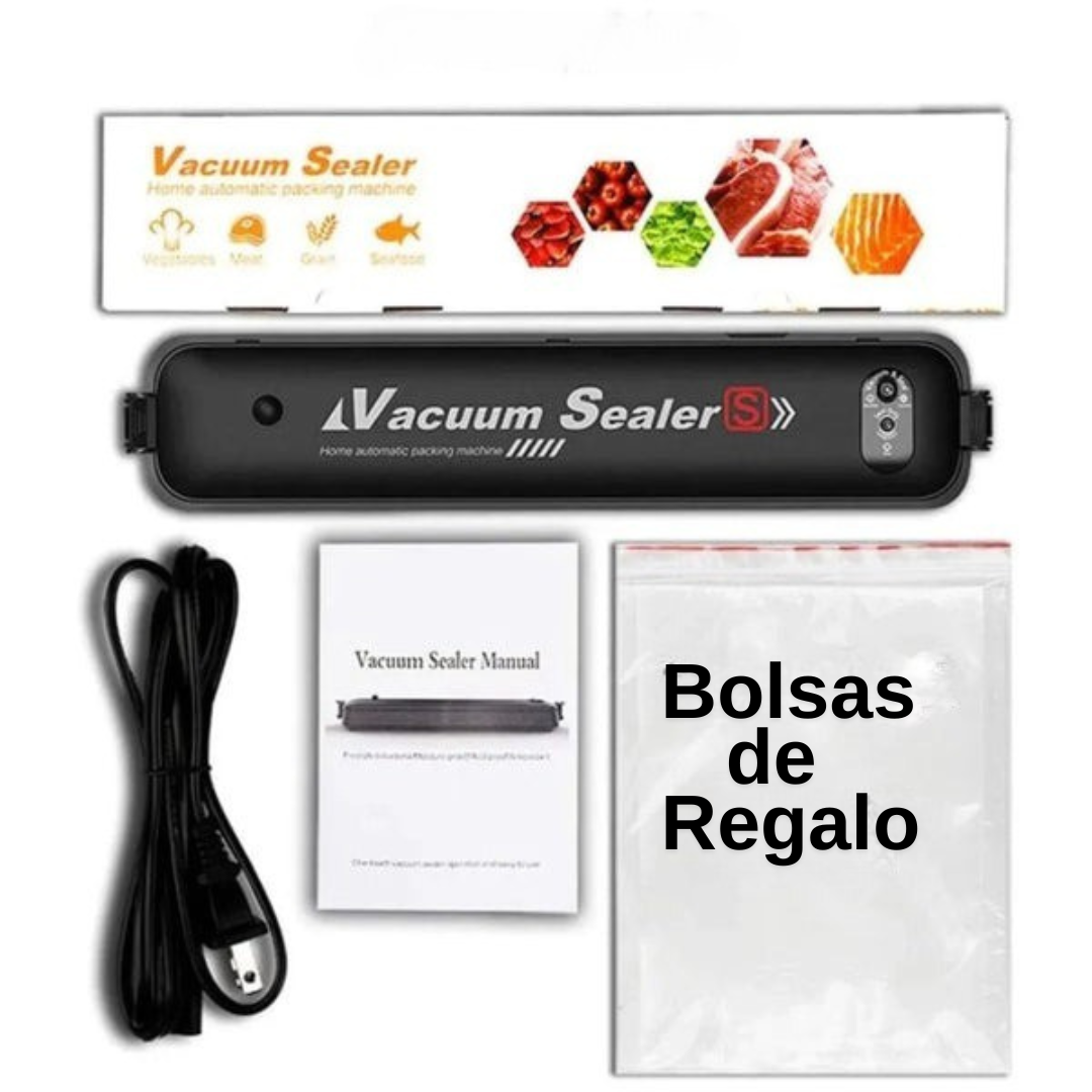 Selladora al Vacío + Bolsas de regalo . Conserva tus alimentos De forma Segura, Práctica y Eficiente.